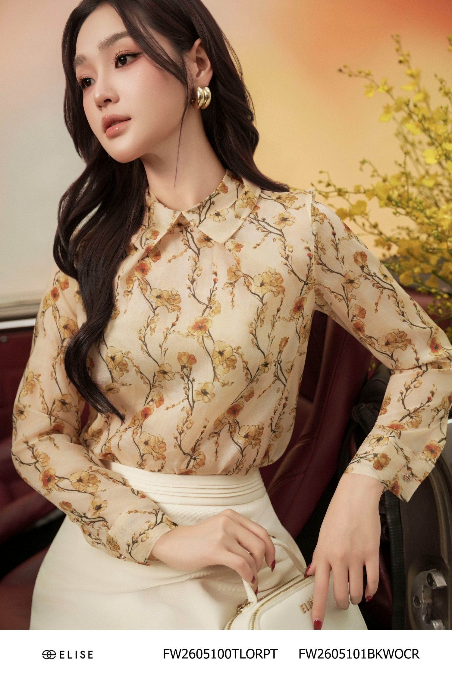 ÁO TƠ HT HOA DÂY NỀN VÀNG