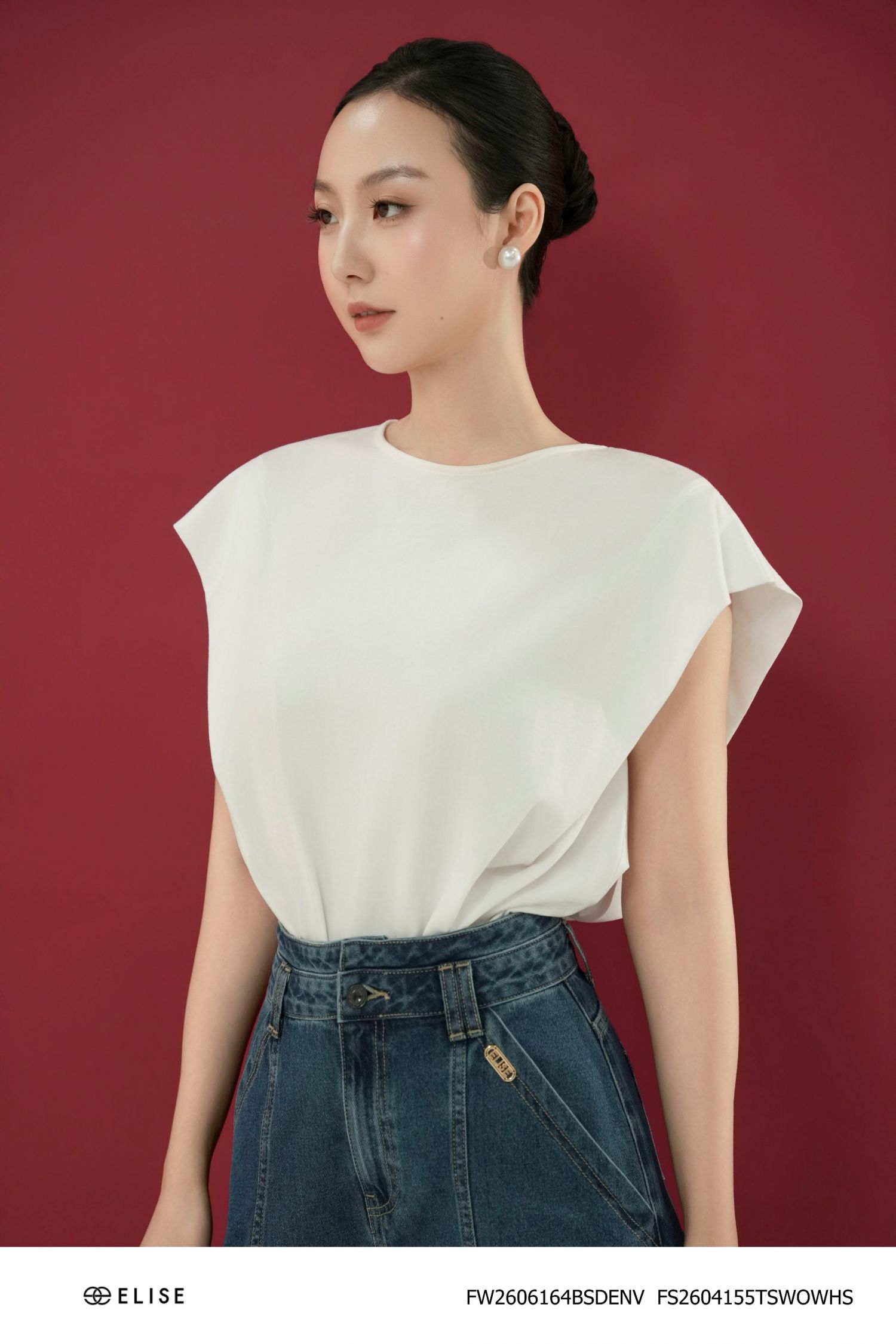 QUẦN SOOC DENIM XANH TÚI CHÉO
