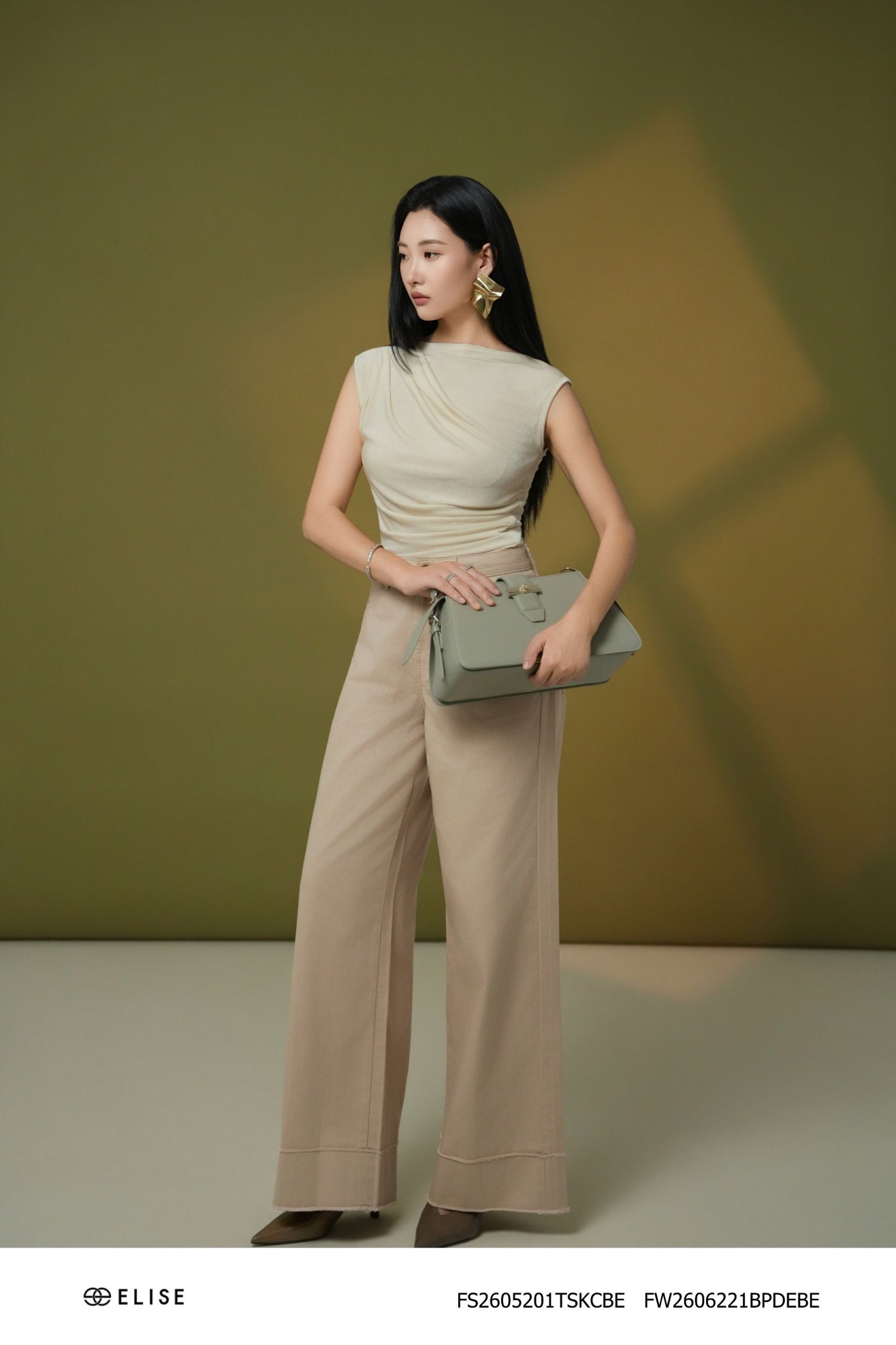 QUẦN DENIM SUÔNG BE VÀNG