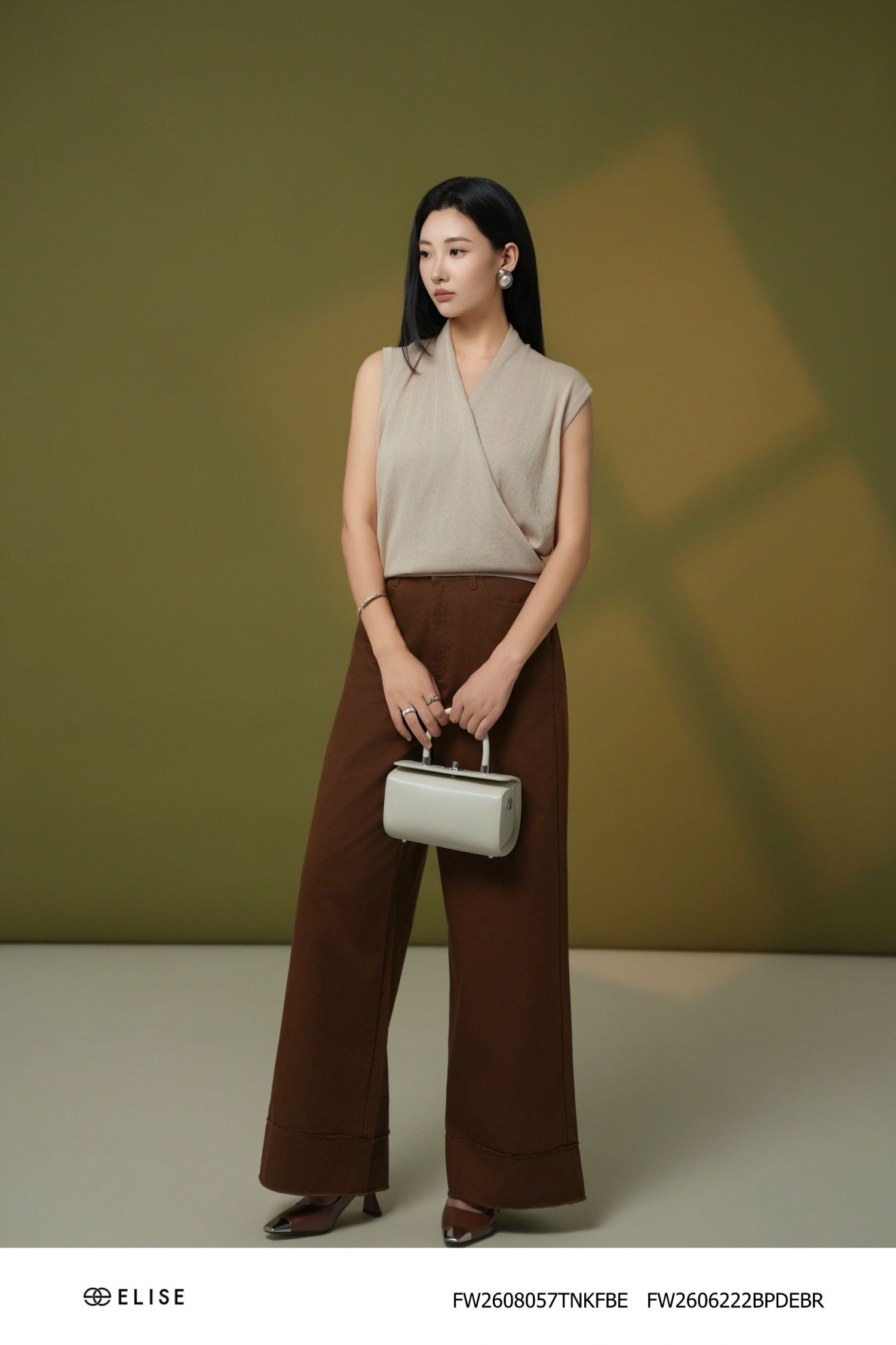QUẦN SUÔNG DENIM NÂU