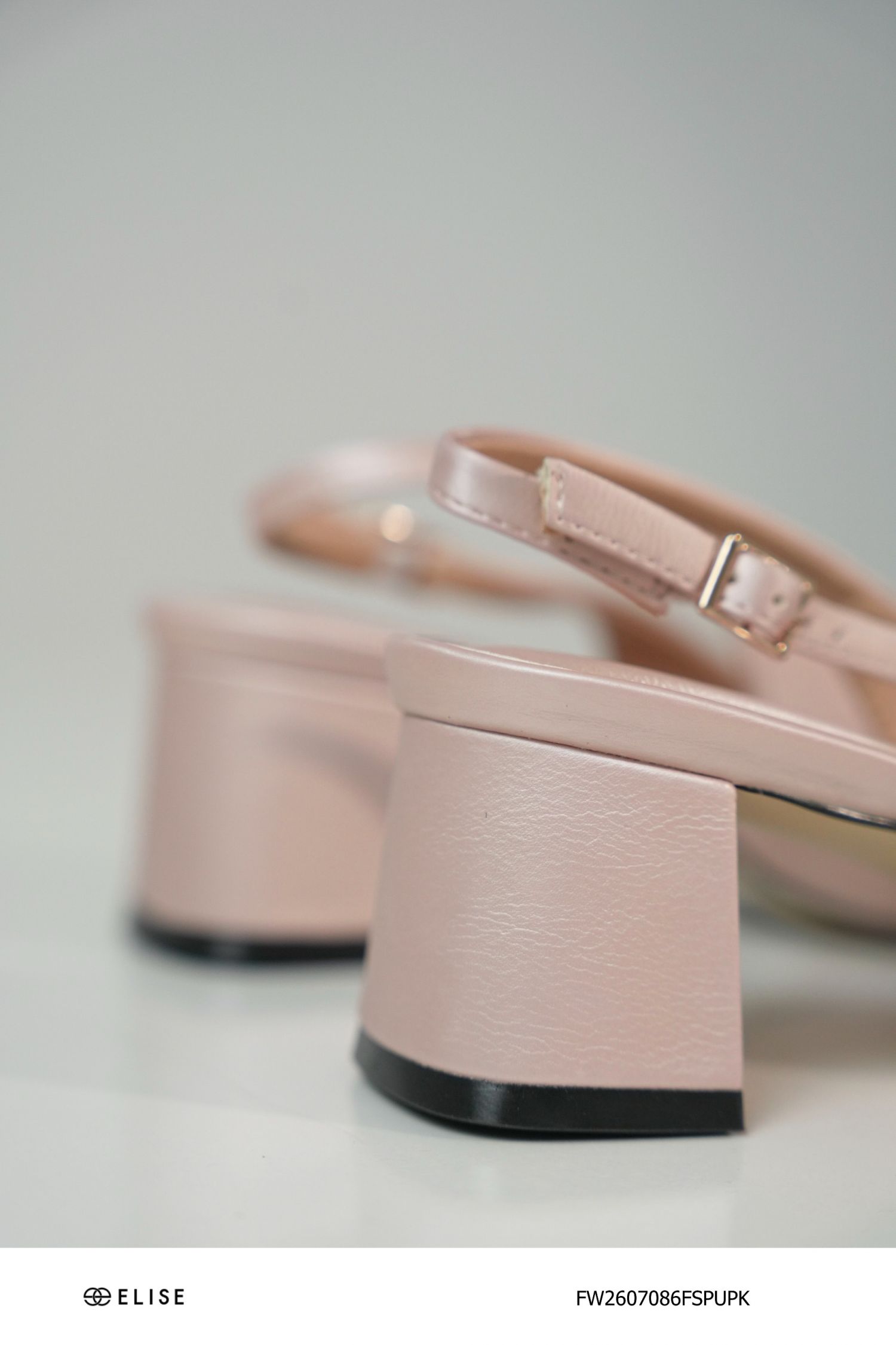 GIÀY SLINGBACK GÓT TRỤ MÀU HỒNG