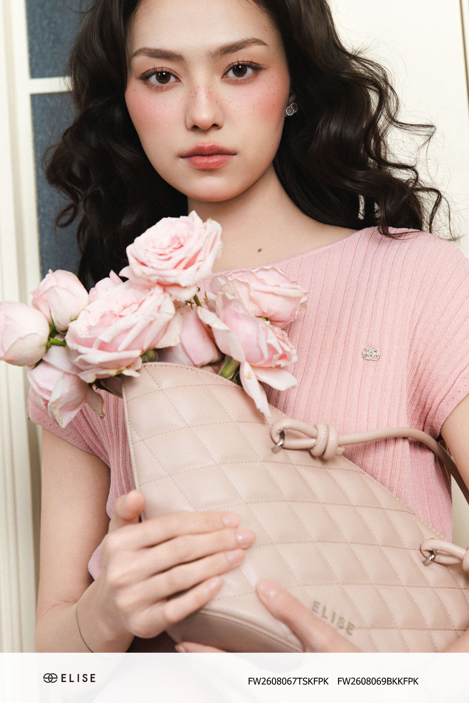 CHÂN VÁY LEN HỒNG DỆT LY