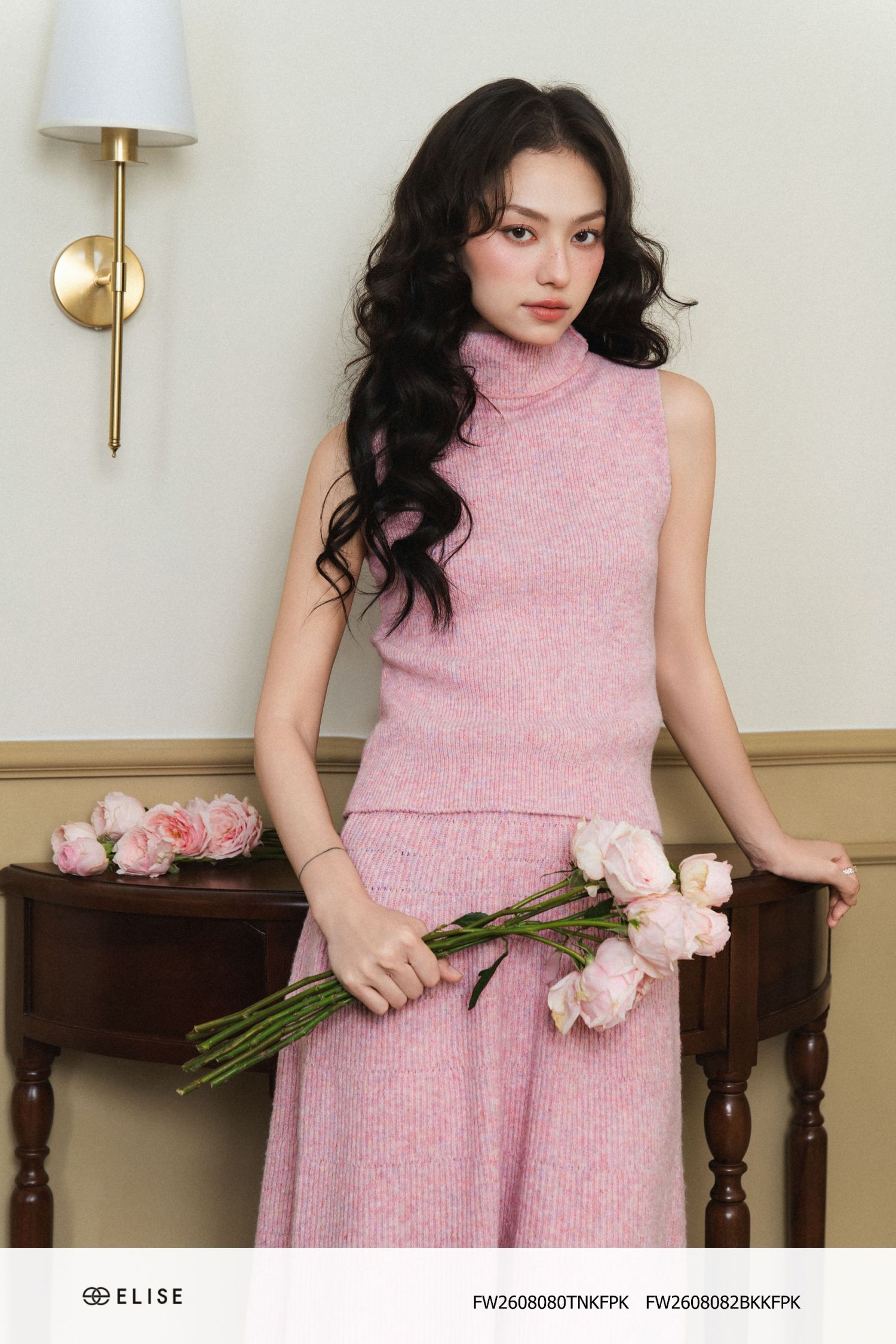 CHÂN VÁY LEN HỒNG VỎ ĐỖ XÒE