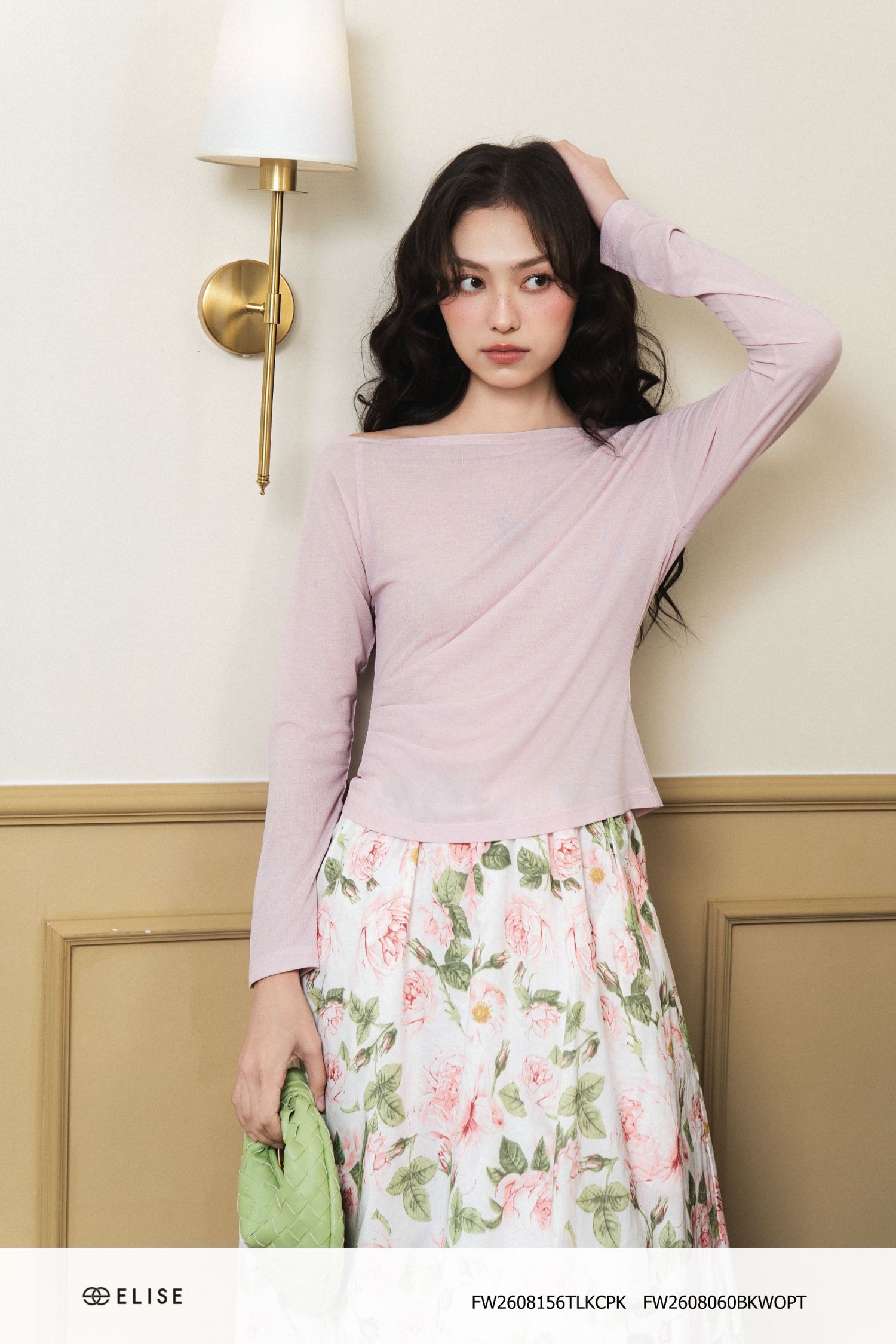 ÁO HỒNG NHÚN EO