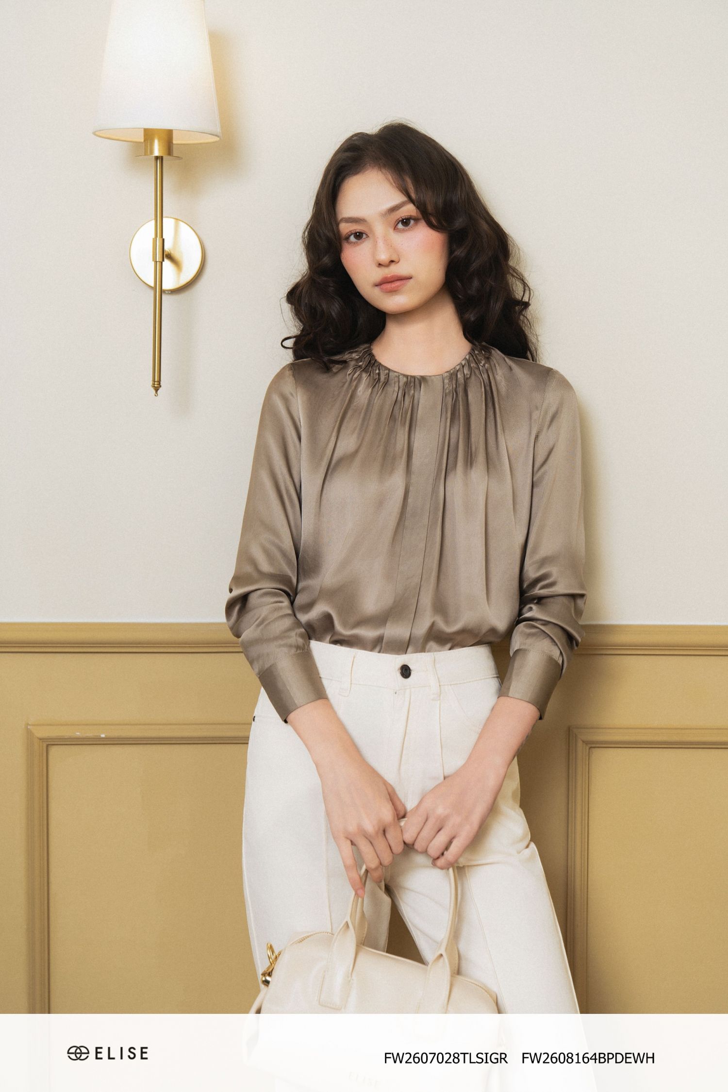 QUẦN DENIM TRẮNG VẨY BẤU MÍ