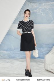 JUPE A ĐEN XỐP HẠT