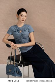 ÁO THUN GHI XANH NHÚN NGỰC
