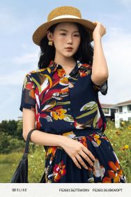 SM CHIFFON HOA NỀN TÍM THAN