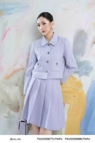 ÁO KHOÁC TWEED TÍM TÚI ỐP