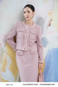 ÁO KHOÁC TWEED HỒNG TUA RUA GẤU