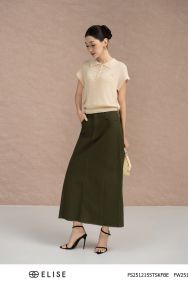 CHÂN VÁY DENIM DÀI OLIVE