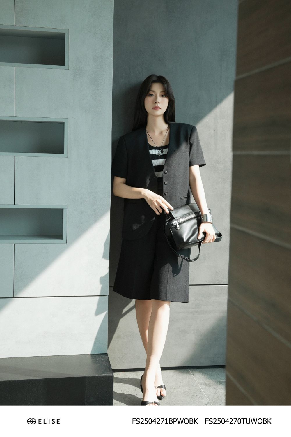 QUẦN LỬNG SẠN ĐEN XẾP LY