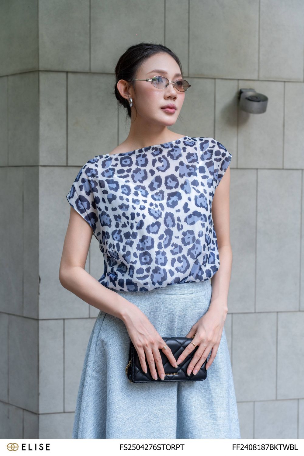 SET ÁO TƠ TRẮNG HT BÁO XANH GẤU CHÉO