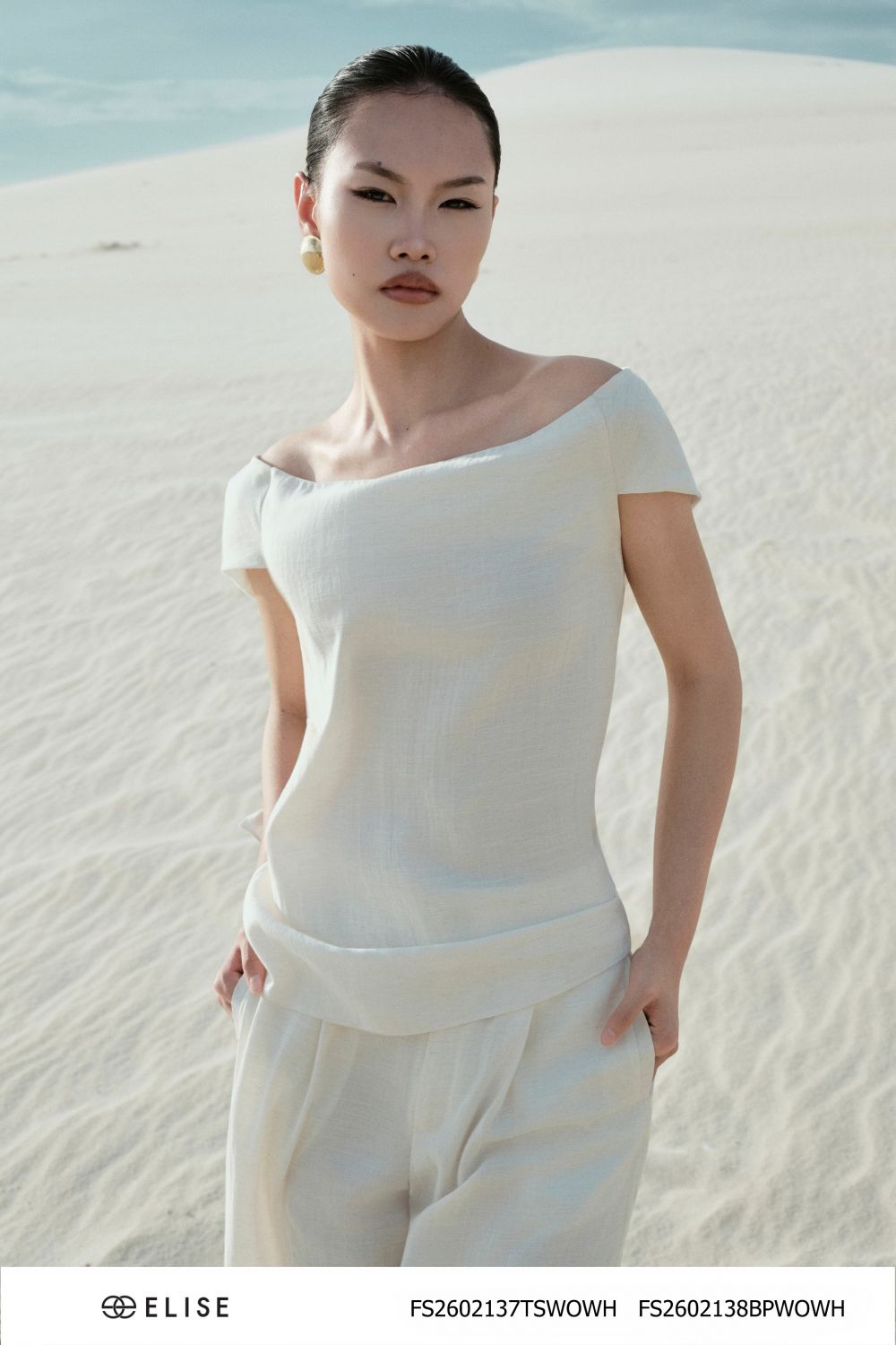 ÁO LINEN TRẮNG NGÀ TRỄ VAI