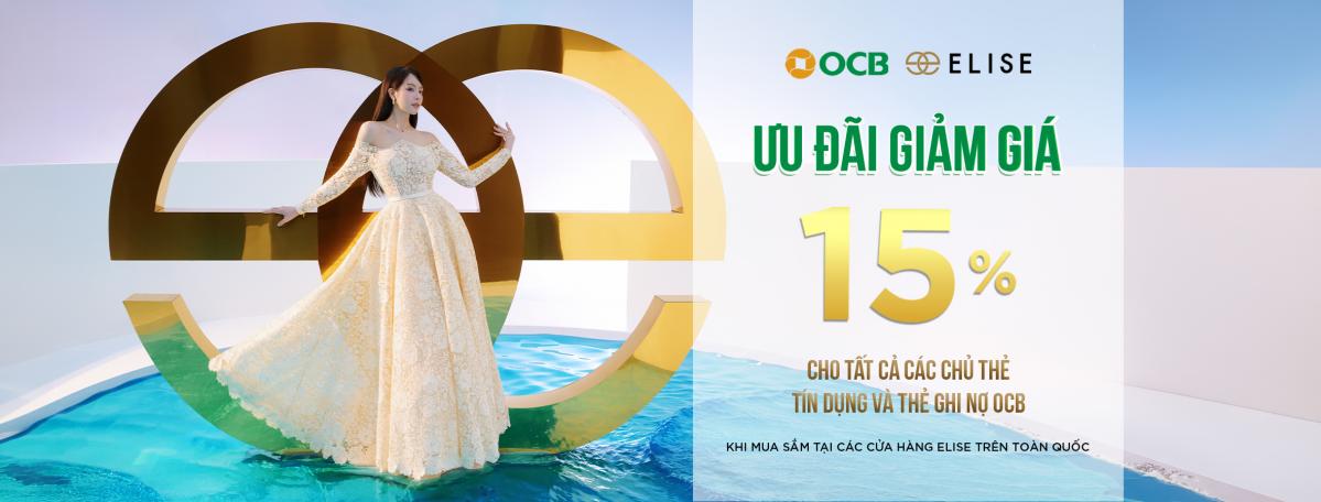 CHƯƠNG TRÌNH ƯU ĐÃI ĐỘC QUYỀN DÀNH CHO CHỦ THẺ NGÂN HÀNG OCB TẠI ELISE