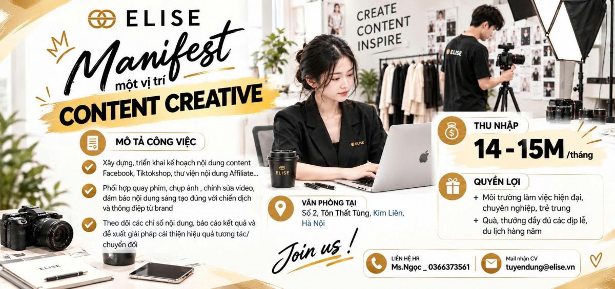 Tuyển dụng Nhân viên Content Creative tại Hà Nội